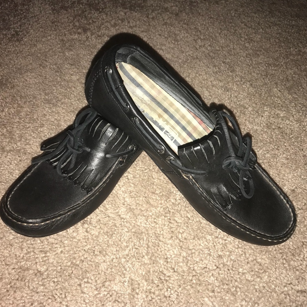 👞 Black leather Sperry Slip-ons 👞